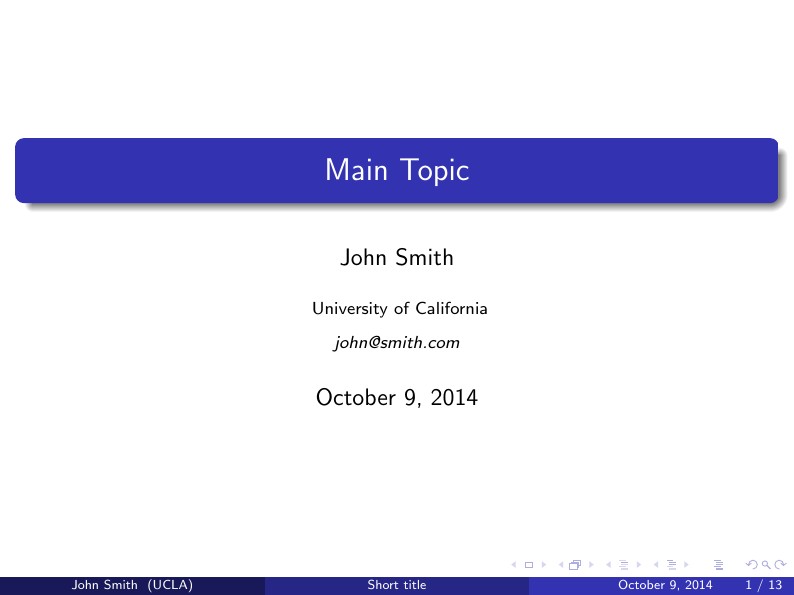 Presentation template