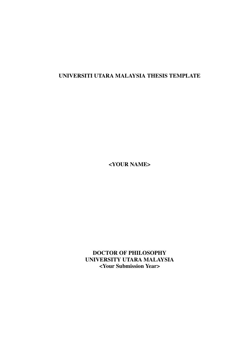 Universiti Utara Malaysia Thesis Template
