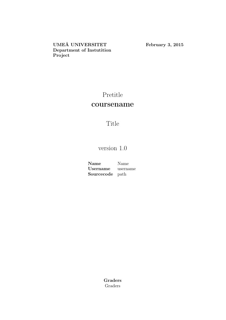 Umeå university report template