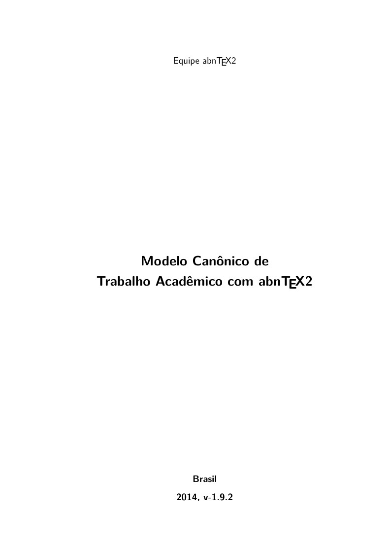 Modelo de trabalho acadêmico abnTeX2