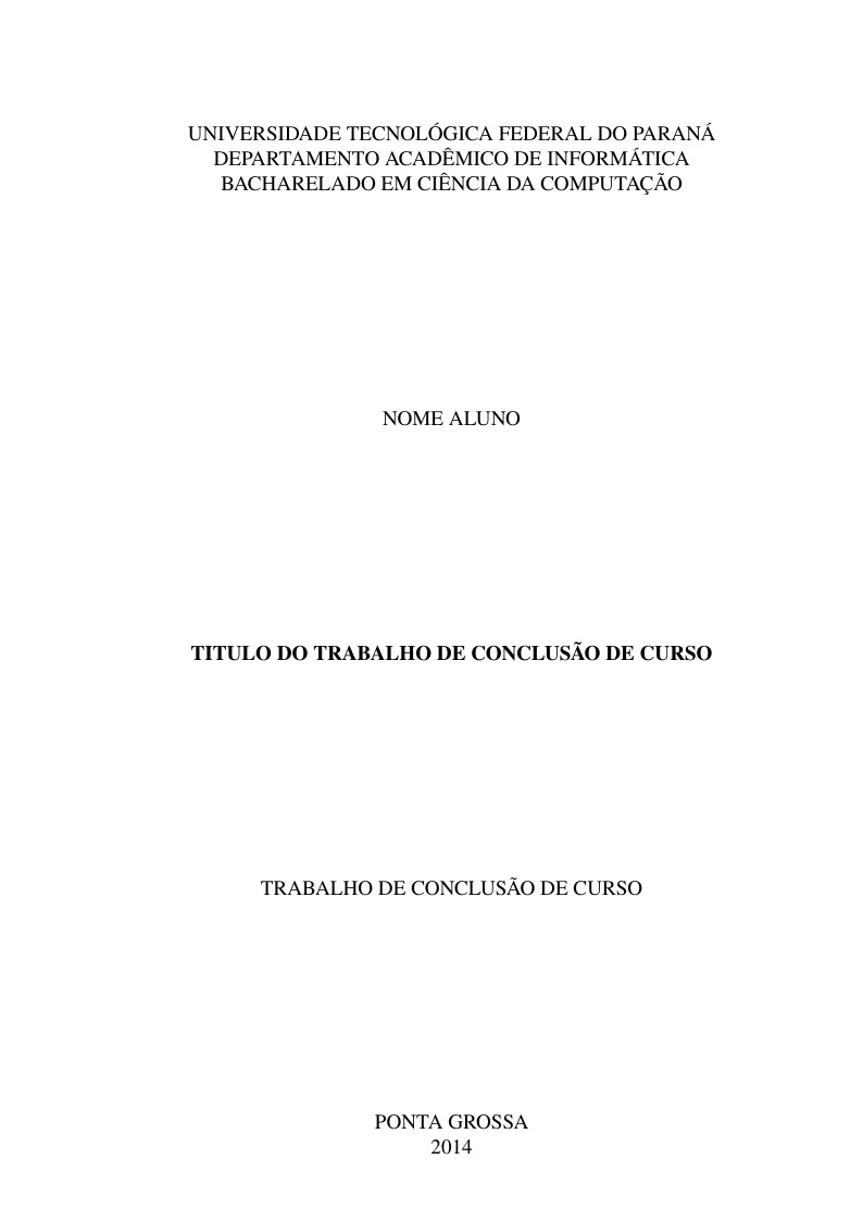 Template TCC UTFPR-Ponta Grossa