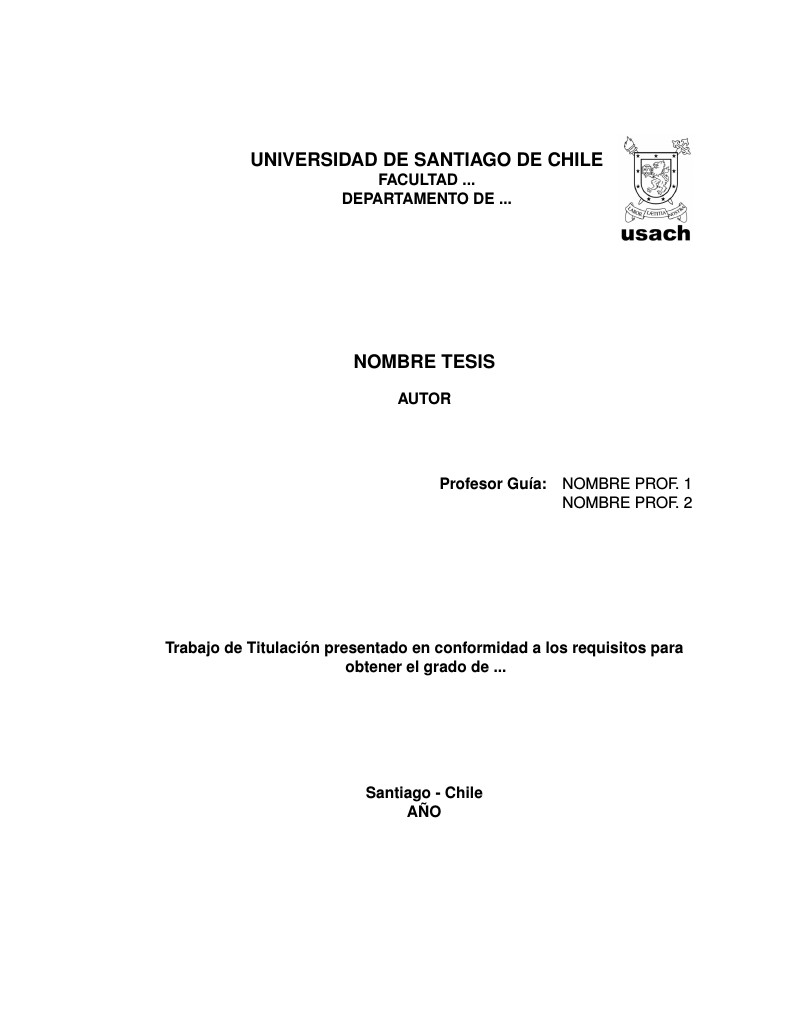 Tesis Universidad de Santiago de Chile - USACH