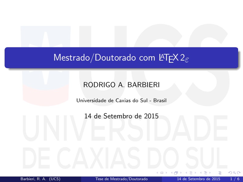 Tese de Mestrado/Doutorado