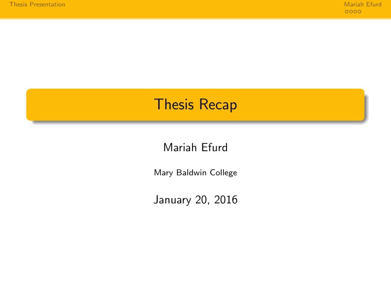 Thesis 1/20/16