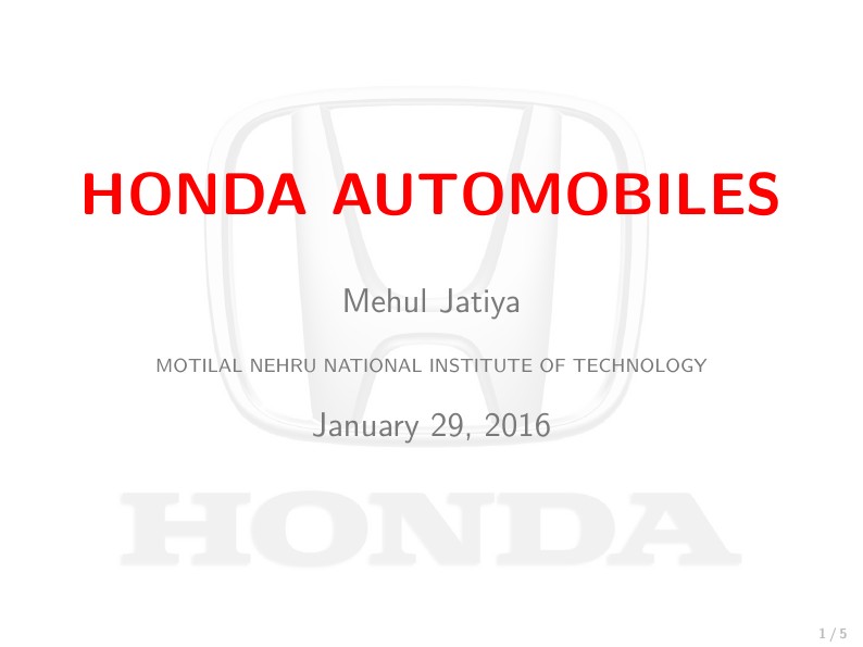 Honda automobiles