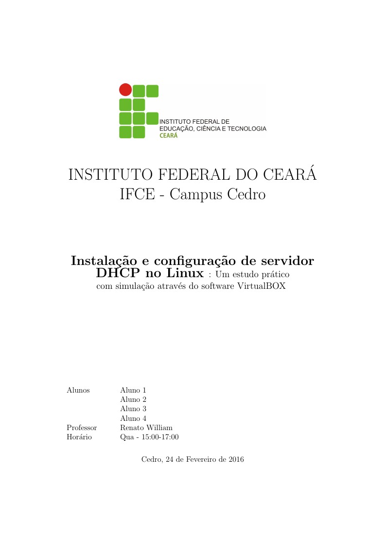 Pratica 2: Instalação DHCP