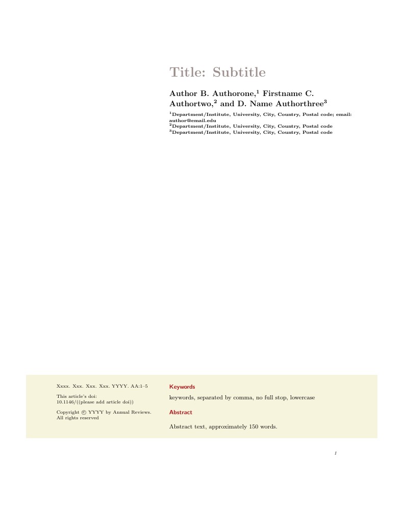 Annual Reviews "Style 7" Template (Linguistics)