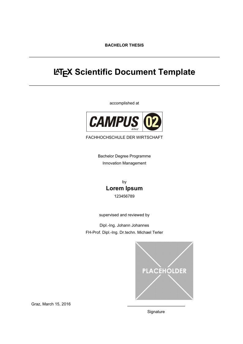 Fachhochschule der Wirtschaft Campus02 Template