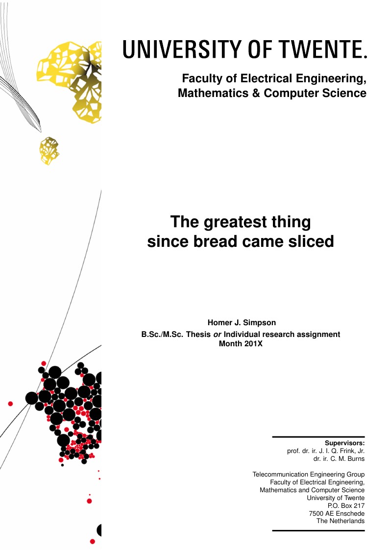 University of Twente - LaTeX template for Telecommunication Engineering (TE) report
