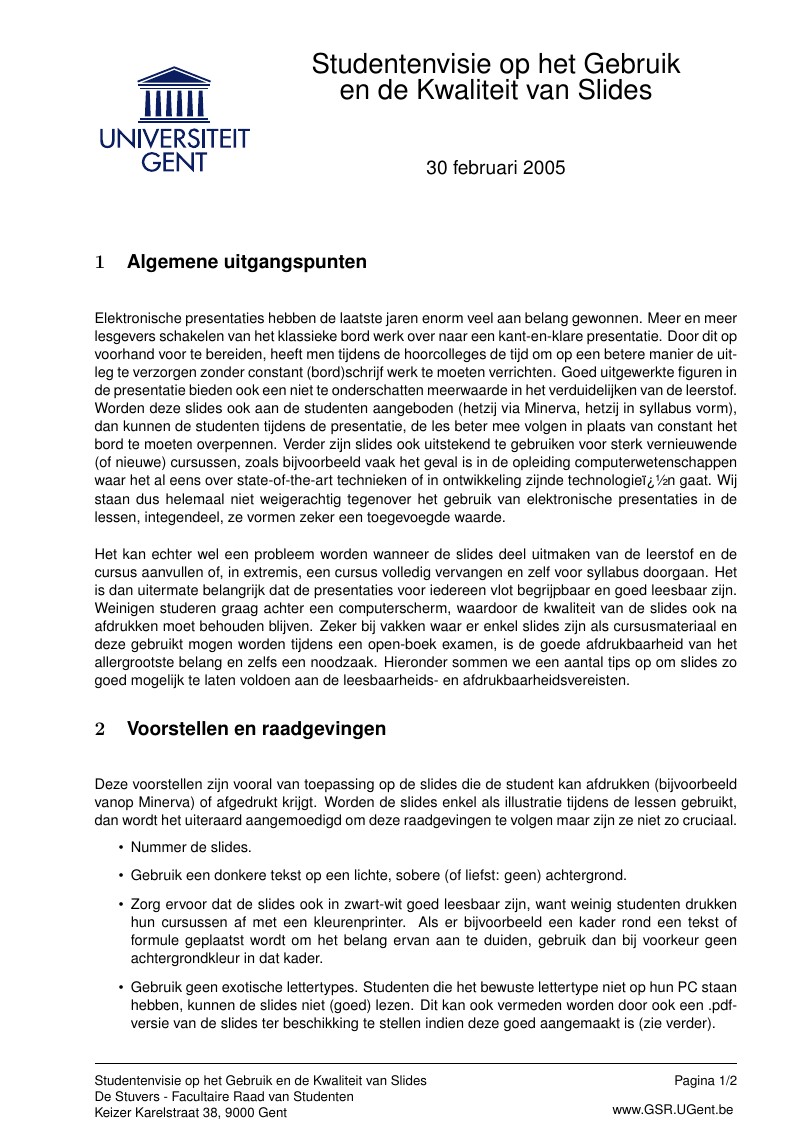 Verslagen van Vergaderingen (Meeting minutes)