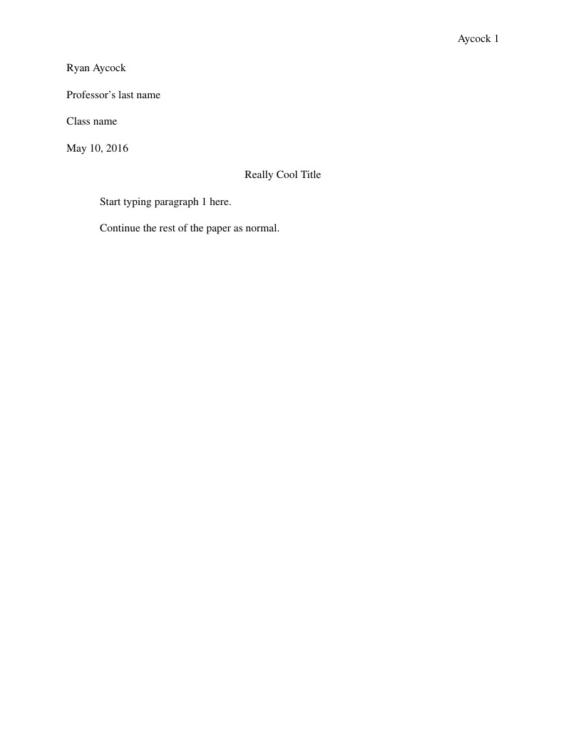 mla-pa­per – Proper MLA for­mat­ting