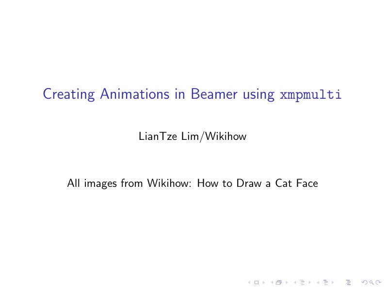 Creating Simple `Animations' in Beamer using xmpmulti