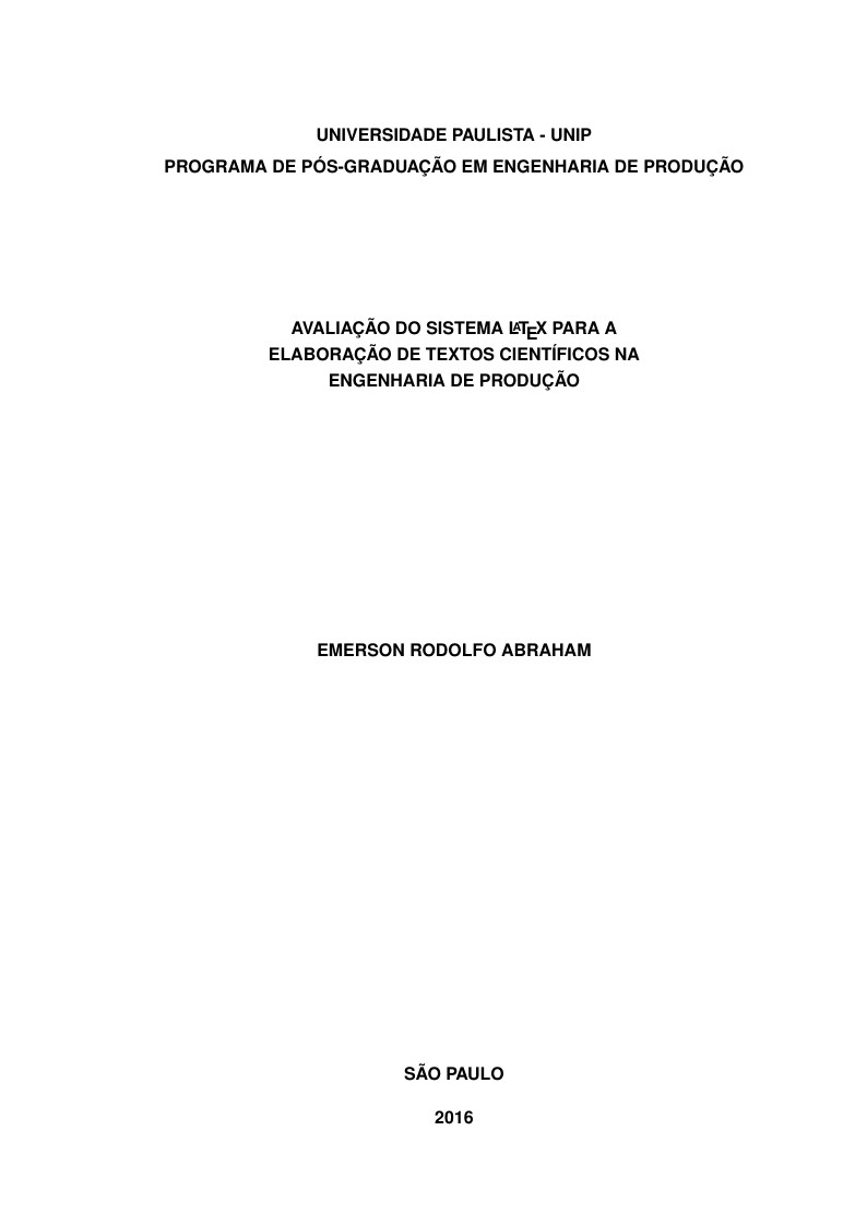 Modelo Tese Engenharia de Produção UNIP