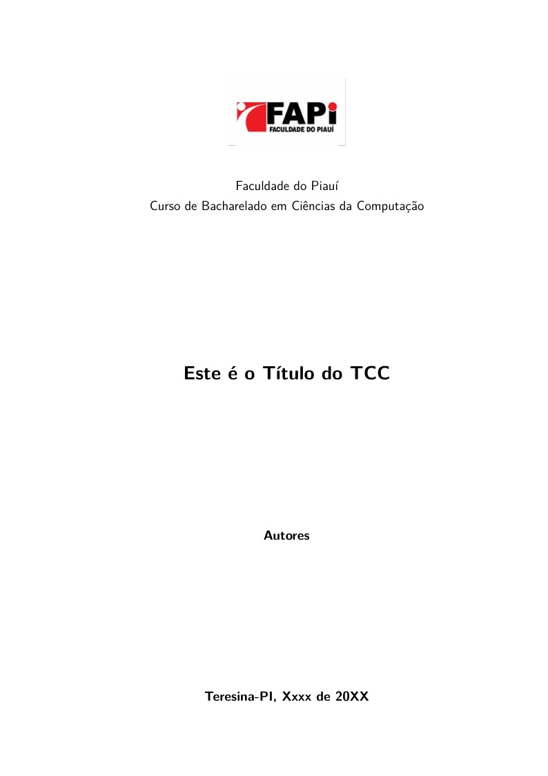 Modelo de Monografia de TCC da FAPI
