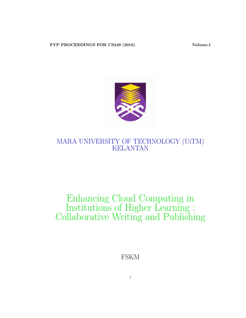 UiTM Kelantan proceeding template for compiling pdf files