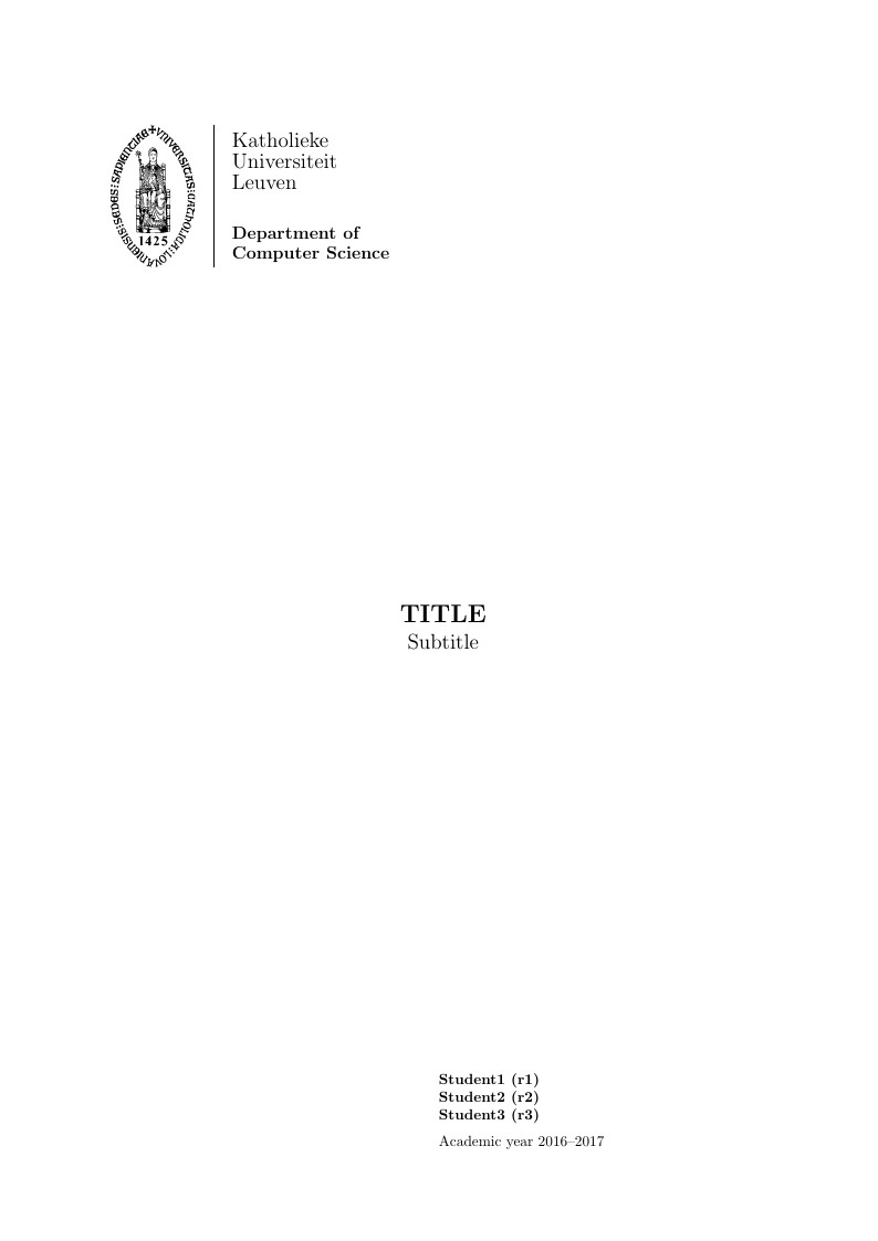 KU Leuven Computer Science Template