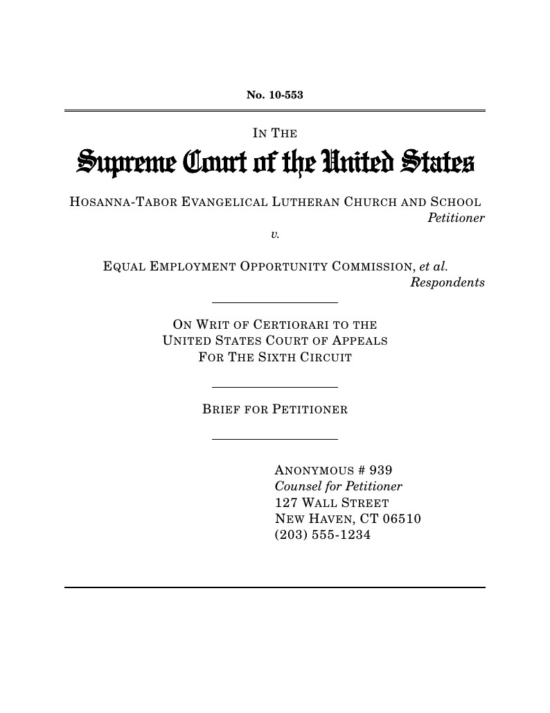 Legal briefs and automatic legal citations with LawTeX