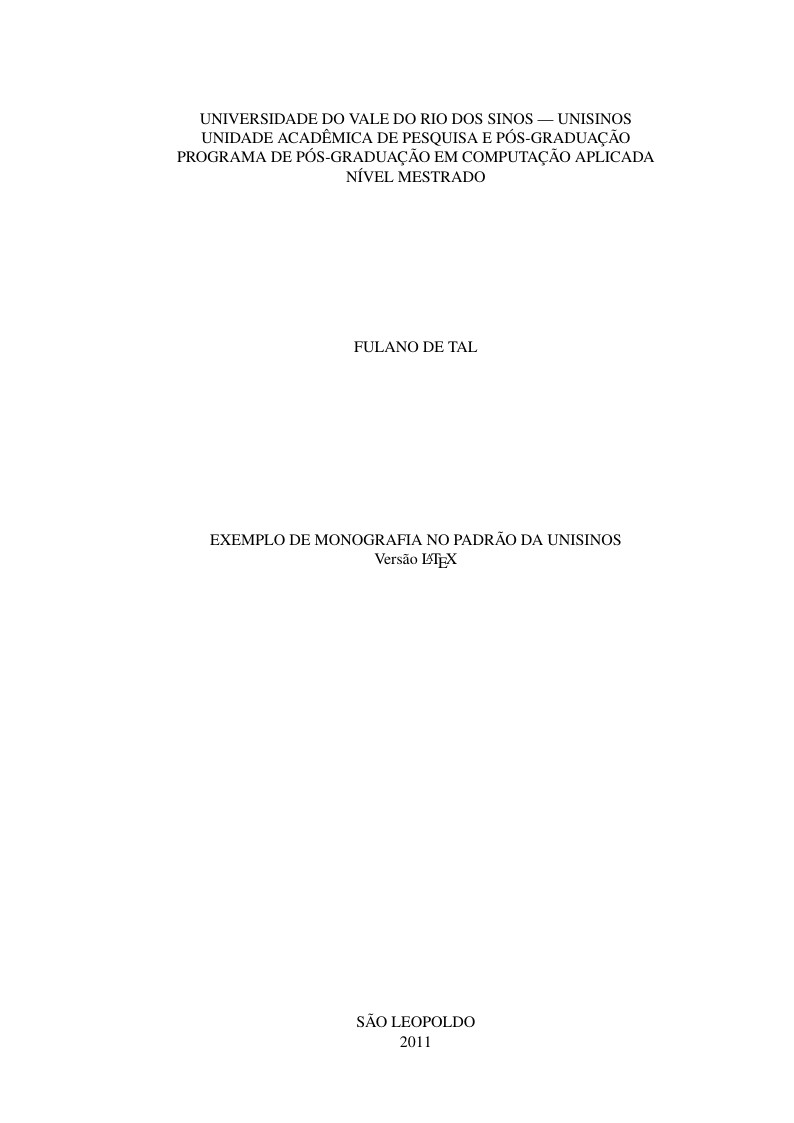 Template Unisinos PIPCA Mestrado (Dissertação ou Proposta)