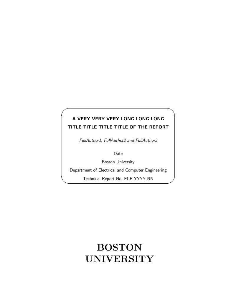BU Technical Report Template