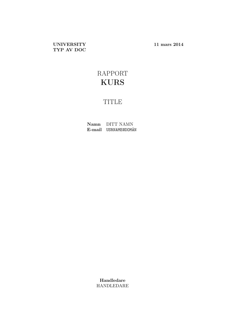 Swedish computerscience report