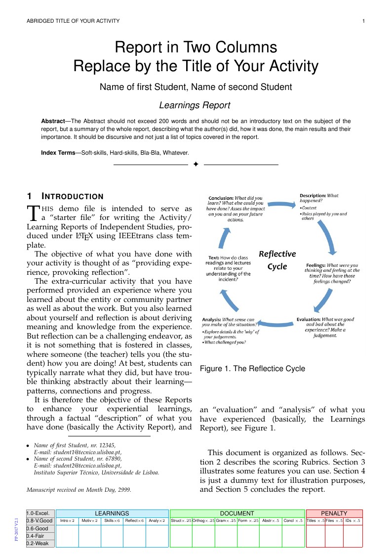 IST-PORTFOLIO-Report Template