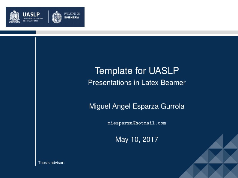 Template for UASLP Beamer