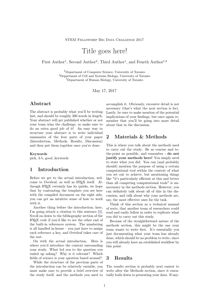 UofT BDC Project Report