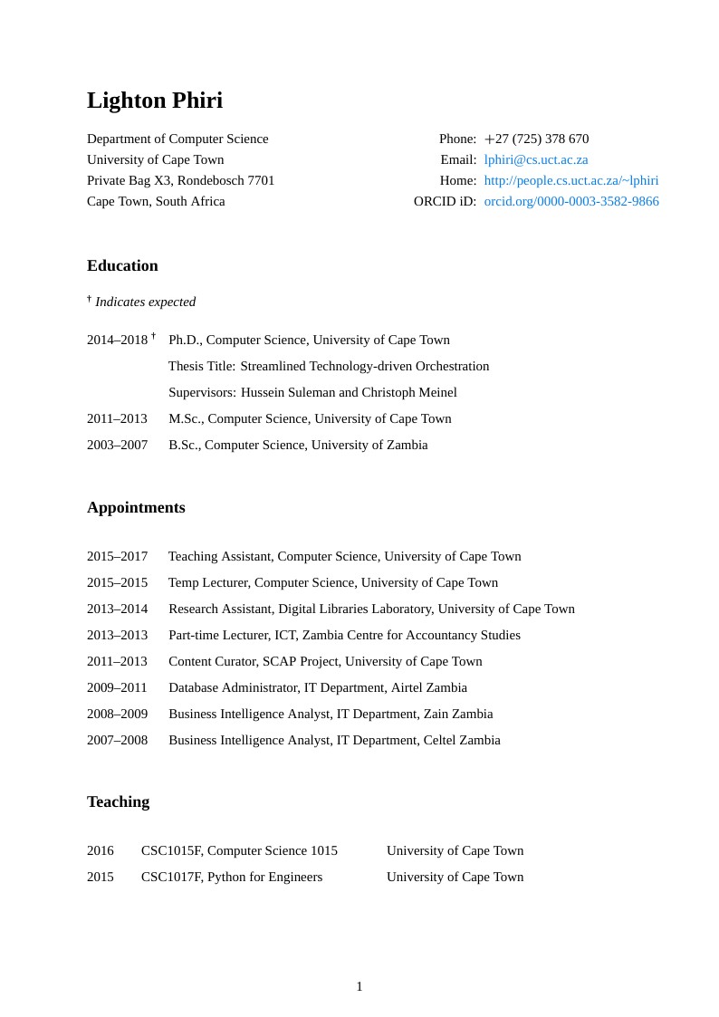 Academic Curriculum Vitae