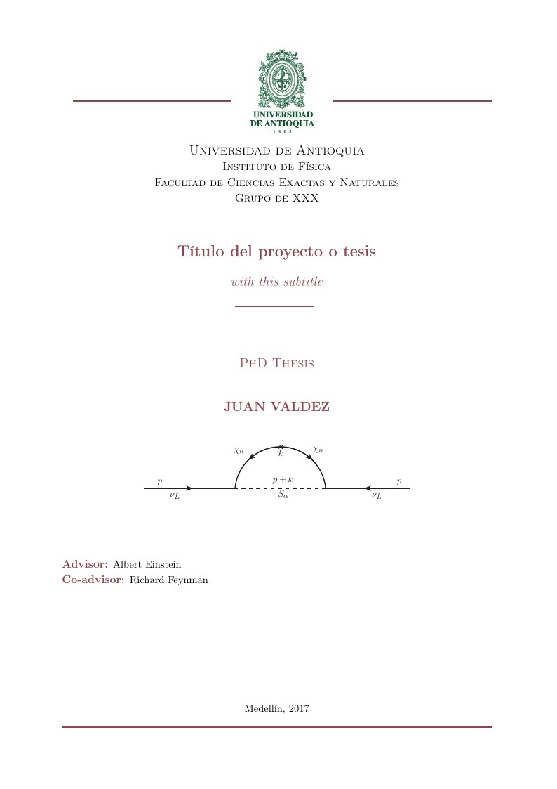 Universidad de Antioquia Thesis Template