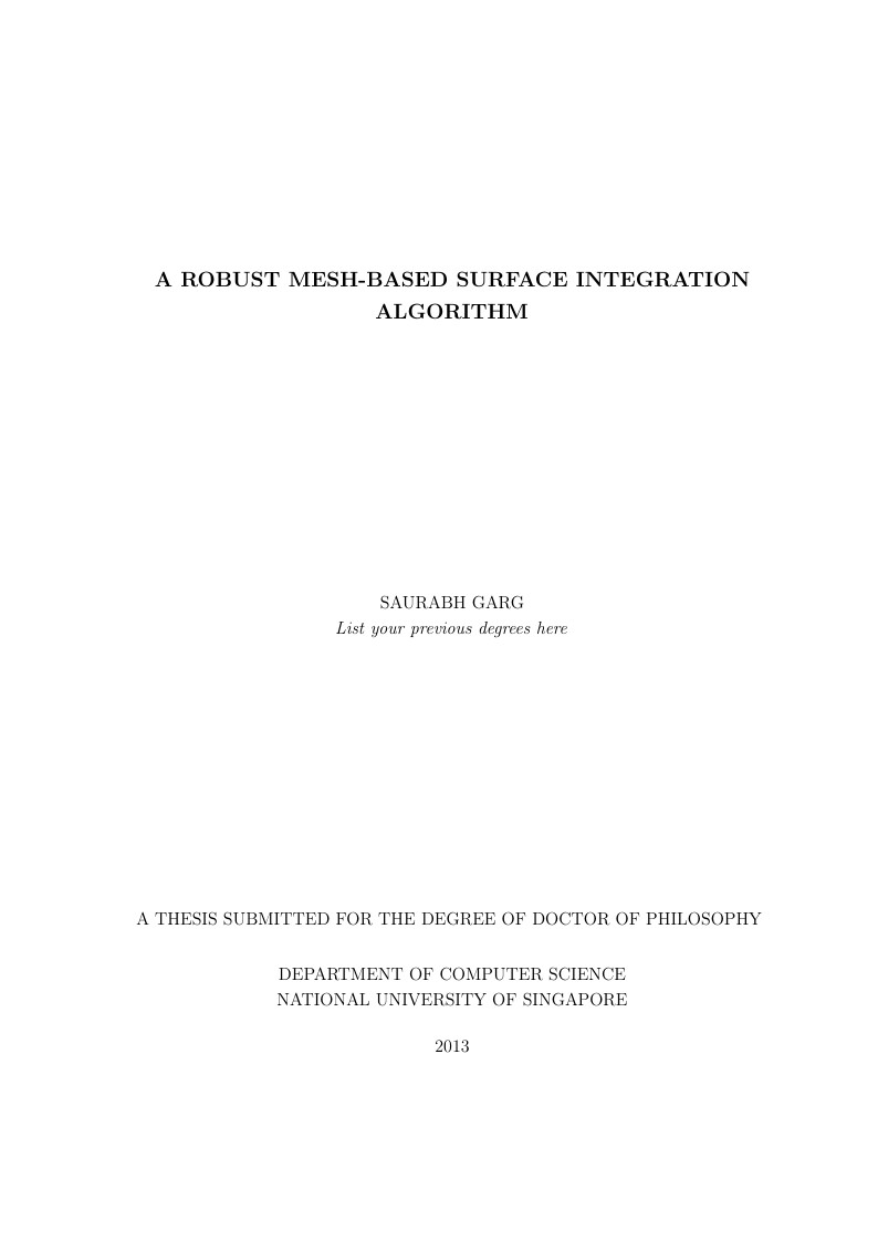 SPhdThesis – LaTeX template for writing PhD Thesis