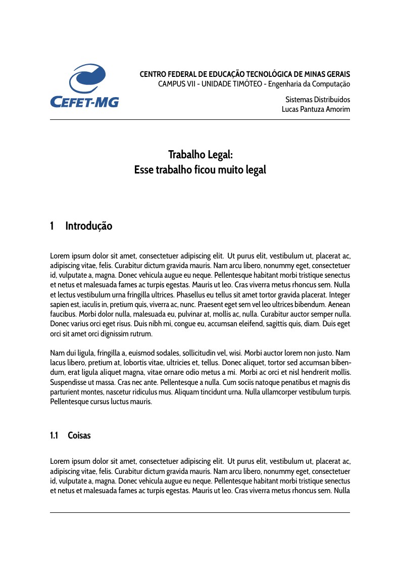 Modelo Relatório CEFET
