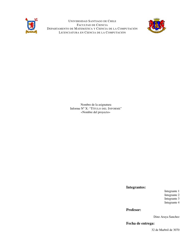 PLANTILLA INFORME - Institucional USACH