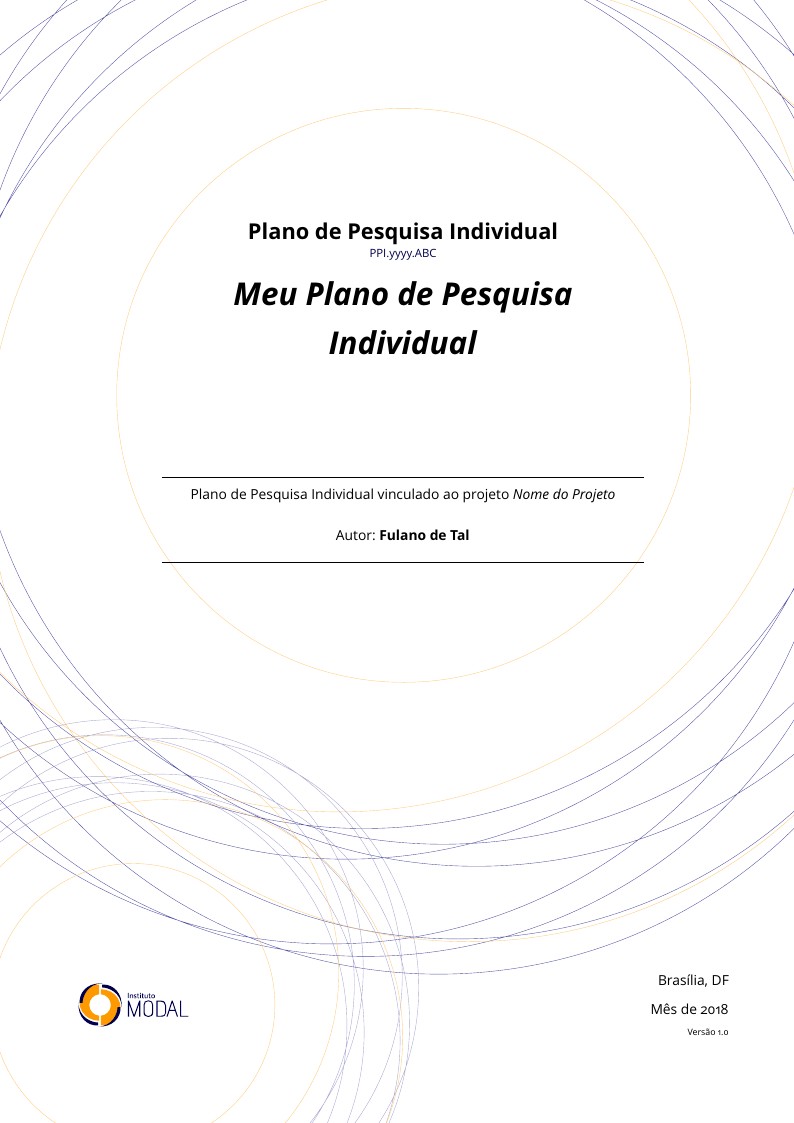 Plano Individual de Pesquisa - Instituto Modal
