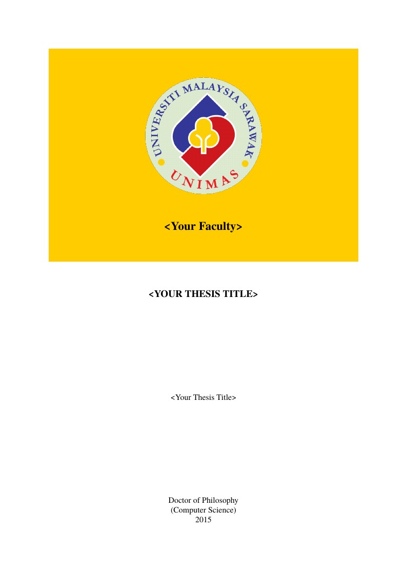 Universiti Malaysia Sarawak Thesis Template