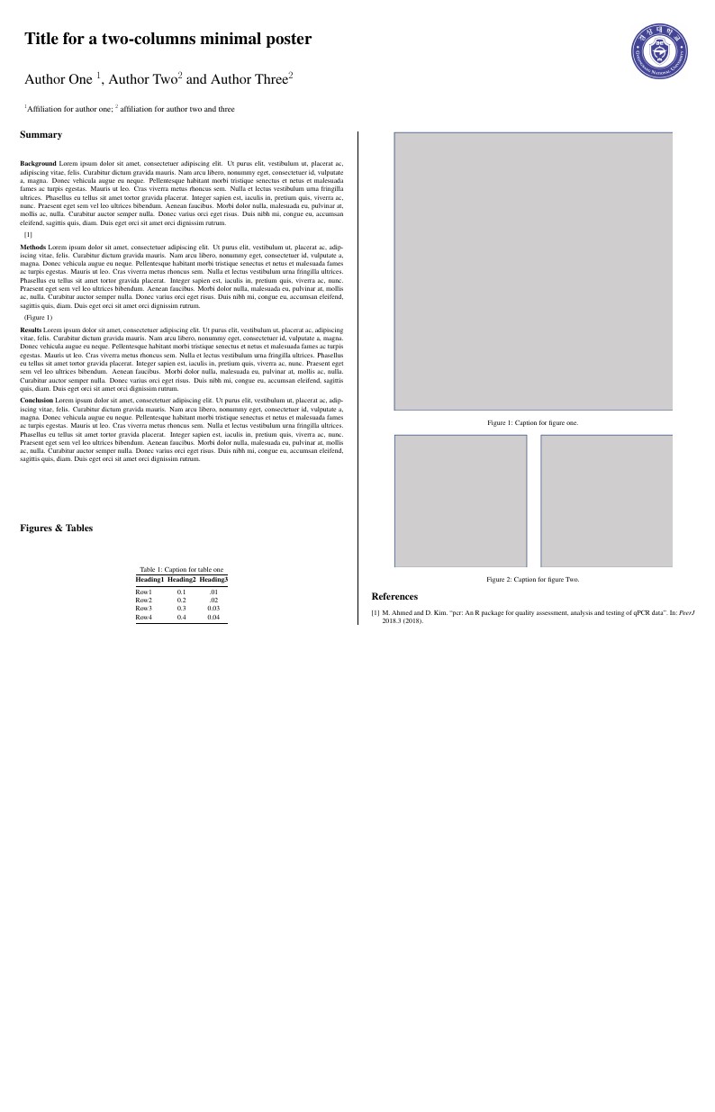 Two-columns minimal poster (BCMSLab)