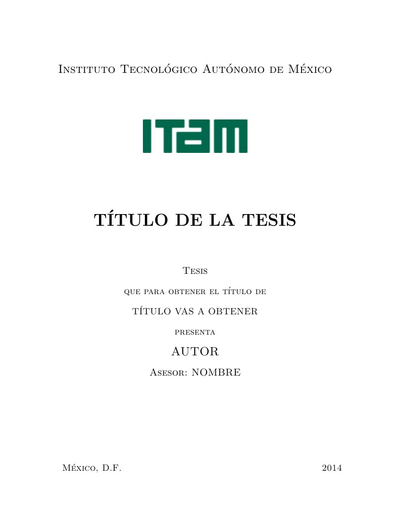Plantilla Tesis ITAM