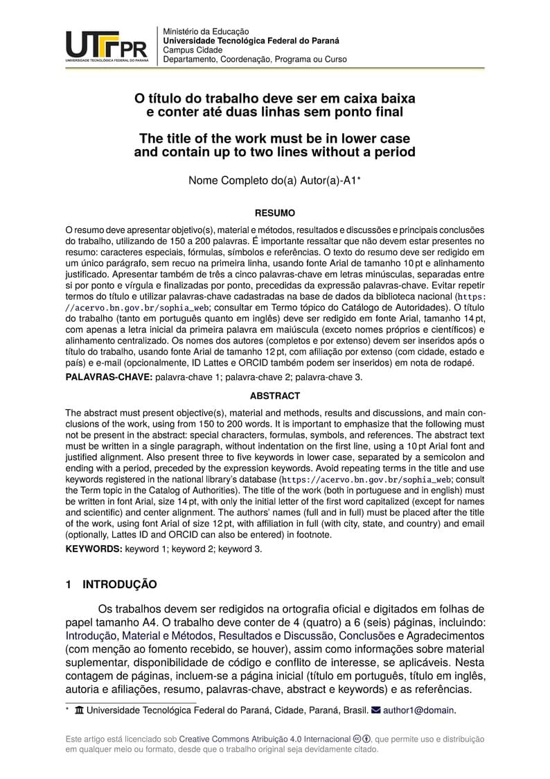 [Federal University of Technology — Paraná] UTFPR-Article